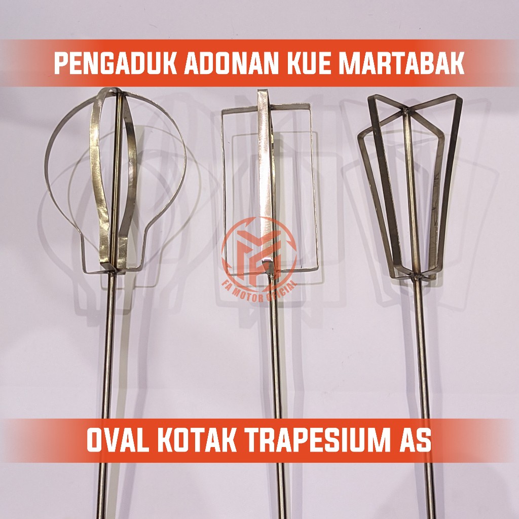 stik bor mixer adonan kue, martabak bahan stainless dengan ukuran panjang stik 40 cm