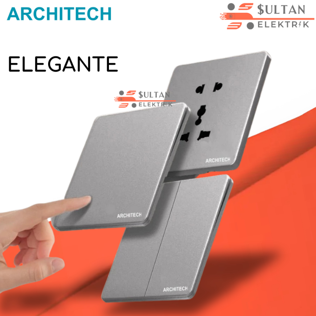 ARCHITECH SAKLAR LISTRIK / SAKELAR LAMPU ARCHITECH ELEGANTE V20 / saklar mewah / saklar modern / SAK