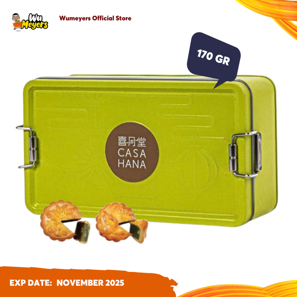 

CASAHANA Love Moon For Two Mooncake 2x170gr – Green Tea Lotus & Pandan Lotus | Kue Bulan Hampers