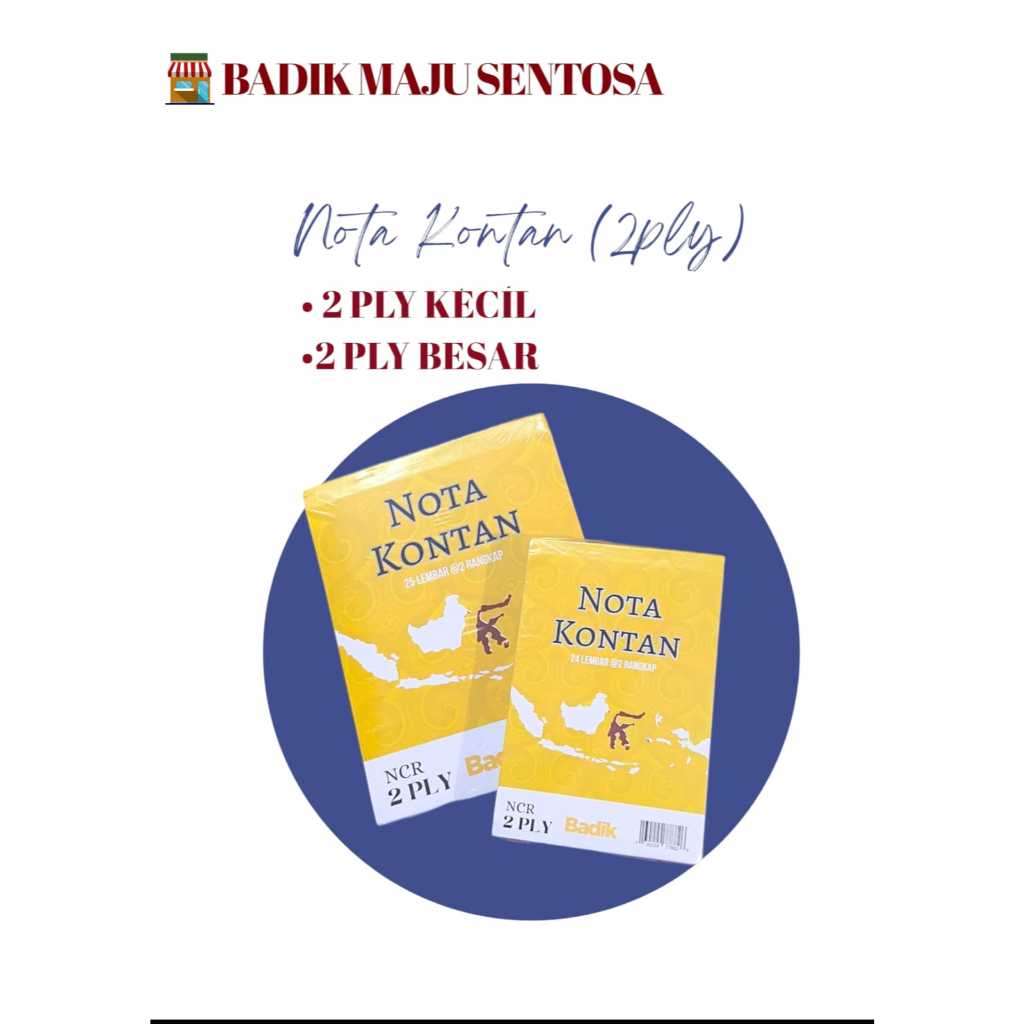 [Pcs] NOTA KONTAN 2 PLY BADIK/BUKU NOTA BADIK READY MAKASSAR