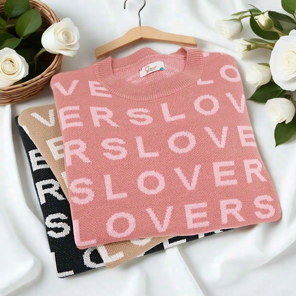 Slover - Jangmi Long Sleeve - Atasan Rajut - Sweater Korea - Rajut Premium