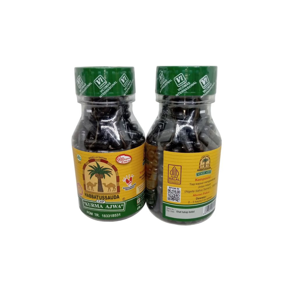

habatusuada cap kurma ajwa 210 jinten hitam BPOM