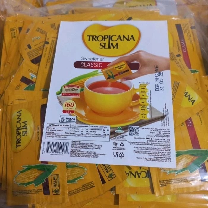 

TROPICANA SLIM CLASSIC sweetener 160 sachet murah