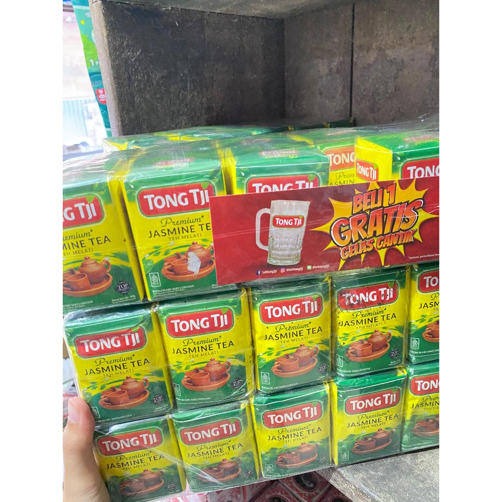 

(PAKET 3 PCS) TONG TJI PREMIUM JASMINE TEA TEH MELATI TEH TABUR - BELI 1 SLOP GRATIS GELAS CANTIK