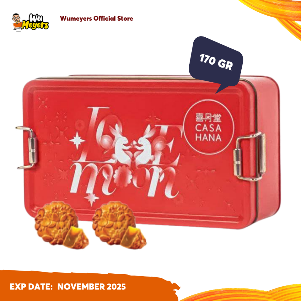 

CASAHANA Love Moon For Two Red Mooncake 2x170gr – Pure Lotus 2 Yolk | Kue Bulan Hampers