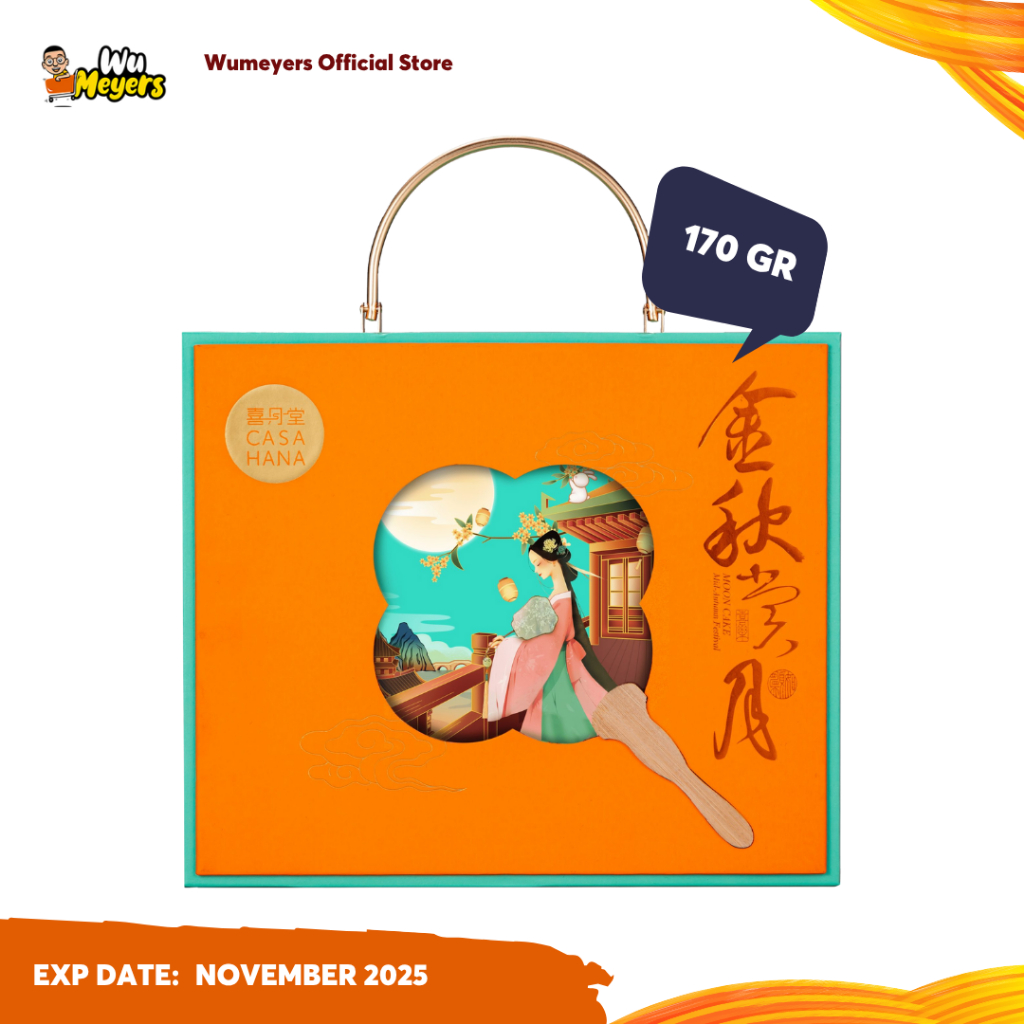 

CASAHANA Love Moon Jubilee Orange Mooncake 4x170gr – Hampers Kue Bulan Premium