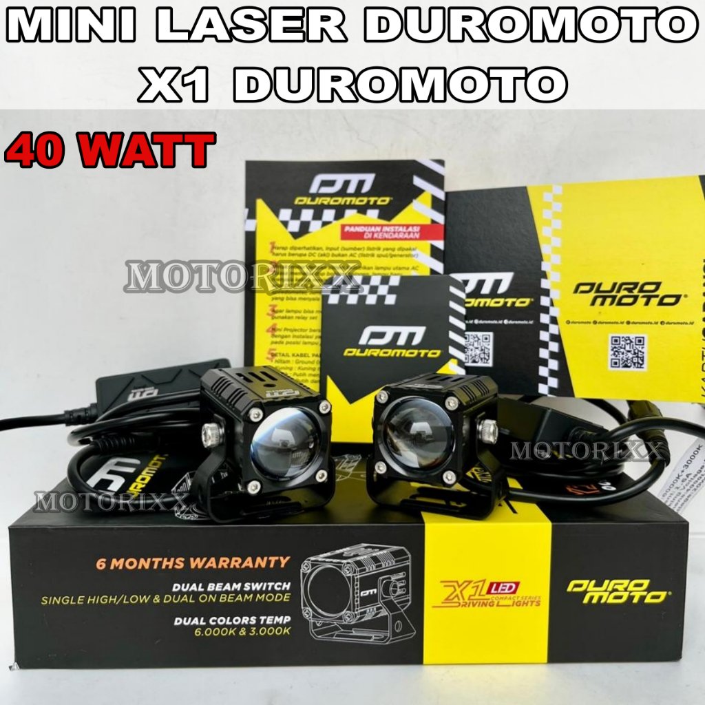 DUROMOTO Lampu Tembak X1 Duromoto 40 WATT Mini Laser X1 Duromoto Plus Kipas driver External