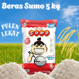 

Beras premium merek Sumo kemasan 5 kg - 1 pcs merah