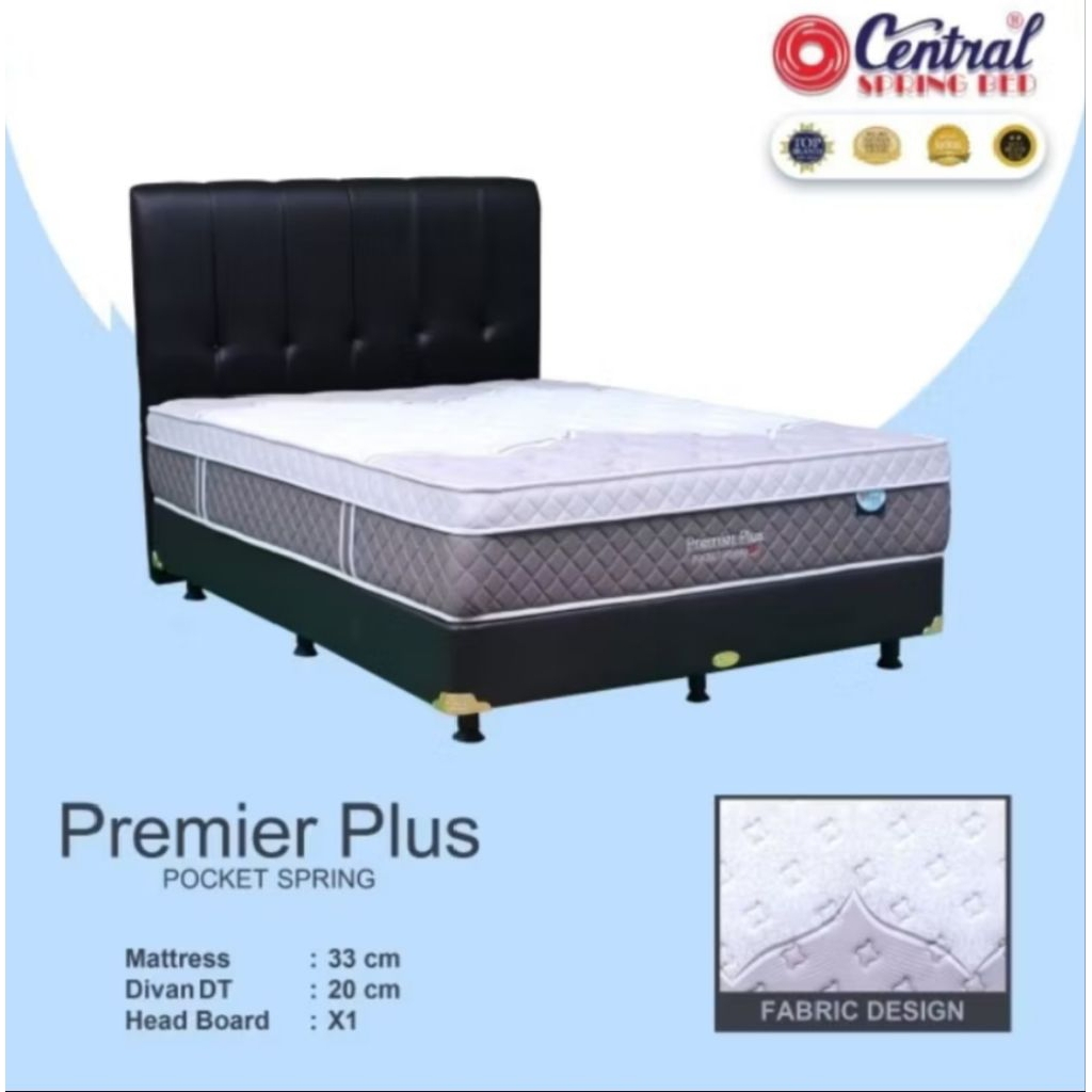 ori central premier legacy plus pocket spring kasur spring bed 180x200 Garansi top brand feel medium