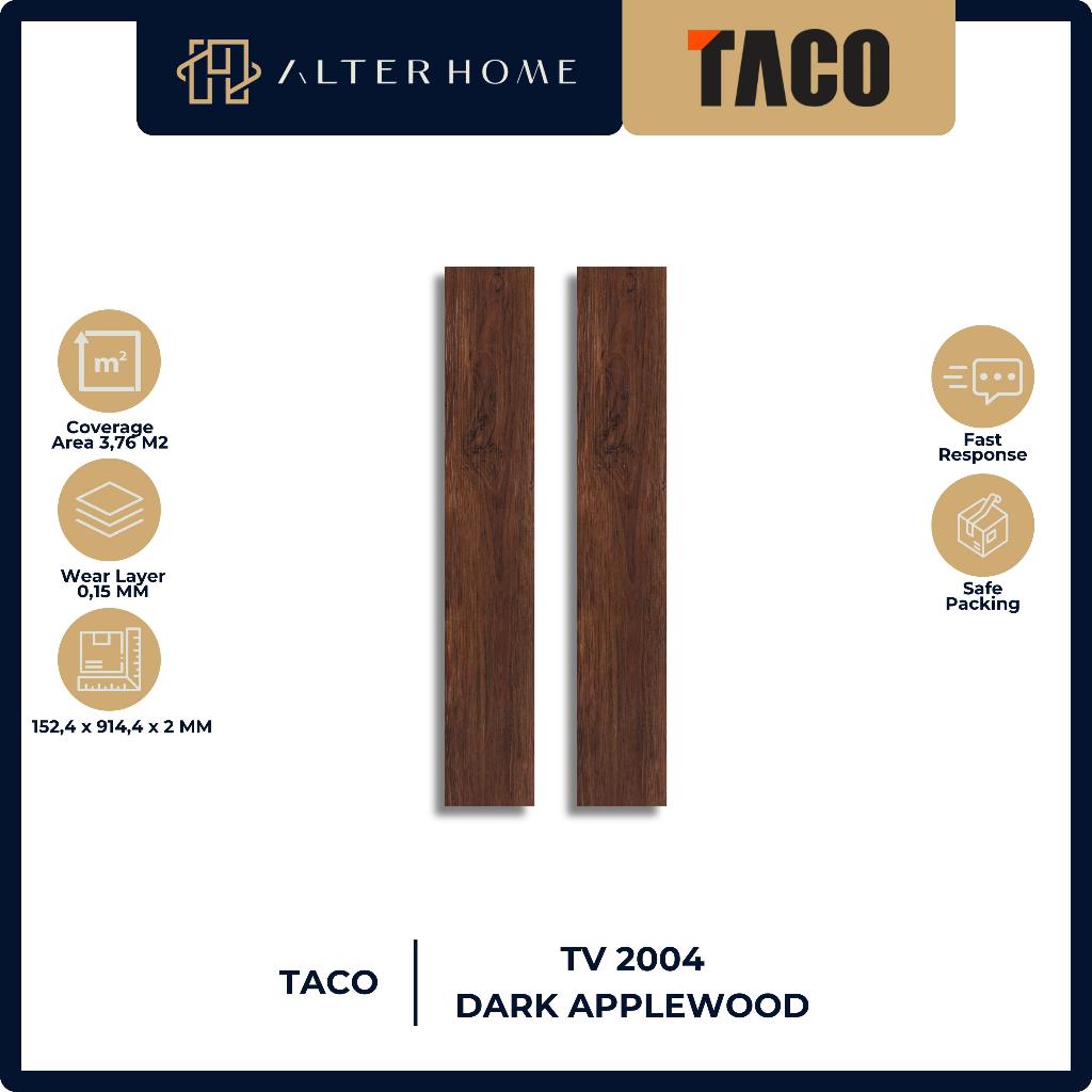 TACO LANTAI VINYL 2 MM MOTIF KAYU WOOD SERIES | TV 2004 - DARK APPLEWOOD | 152,4 x 914,4 MM | 27 PCS