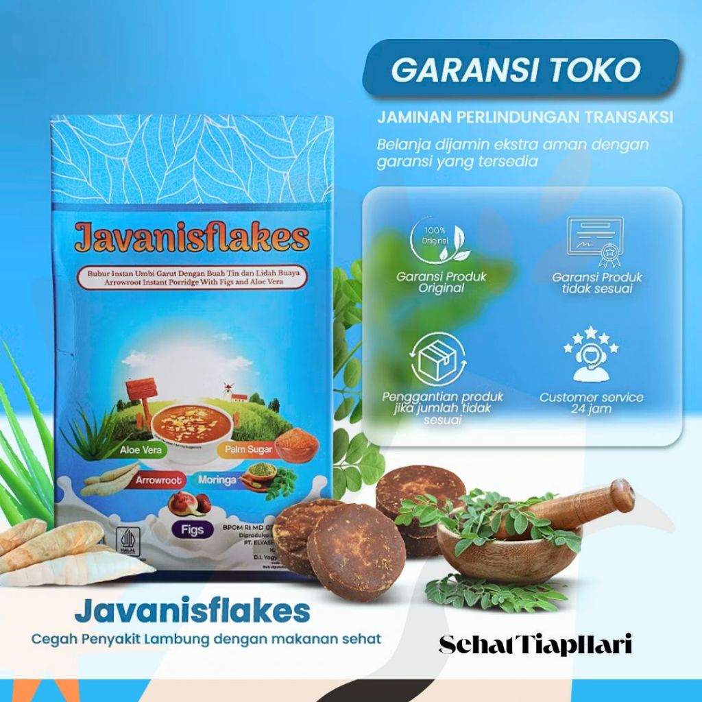 

Javanisflakes - Sereal BubuR Obat Herbal Tepung Pati Garut Asli Asam Sakit Lambung Maag Gerd BPOM
