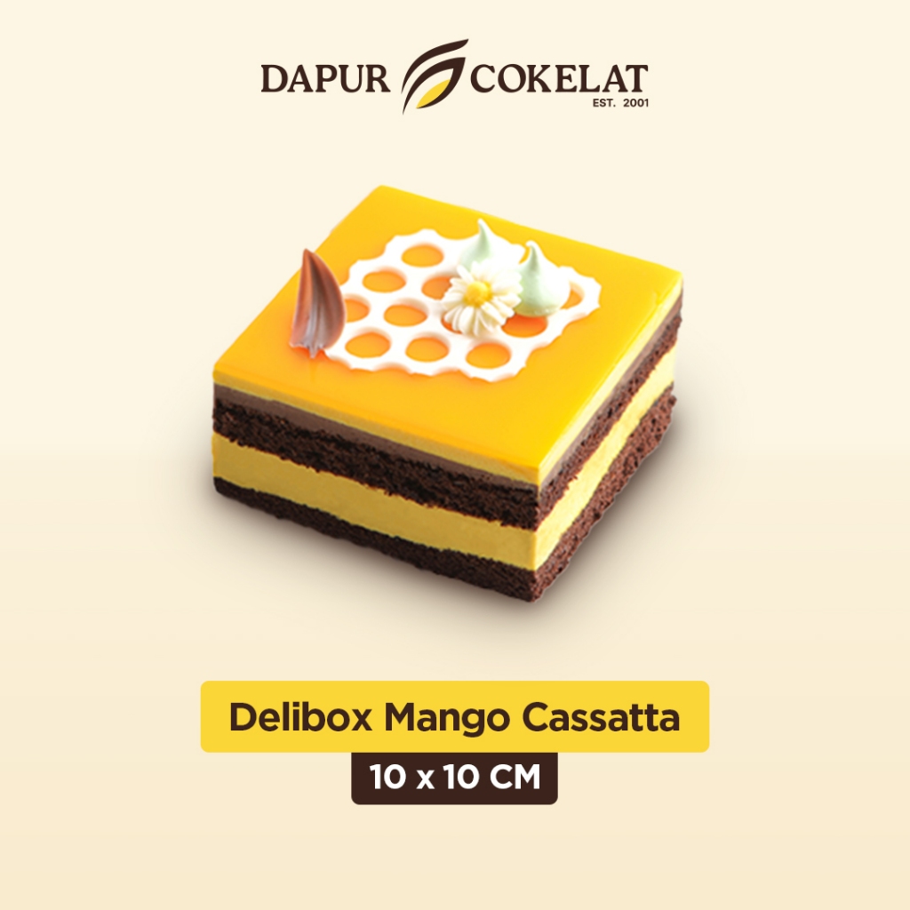 

DAPUR COKELAT - Delibox Mango Cassata Cake 10x10 | Kue Cokelat dan Krim Mangga yang Segar dan Manis