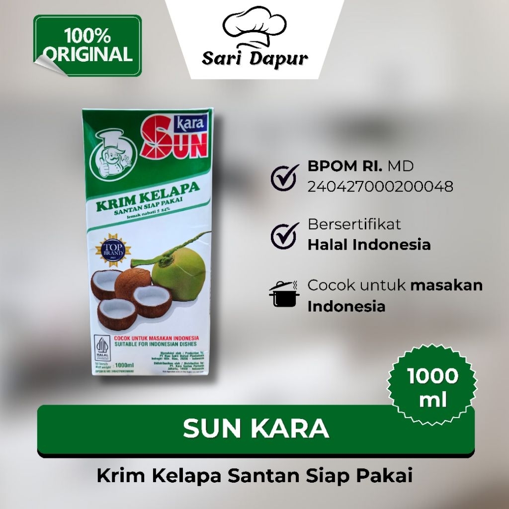 

SUN KARA Krim Kelapa Santan Siap Pakai 1000ml