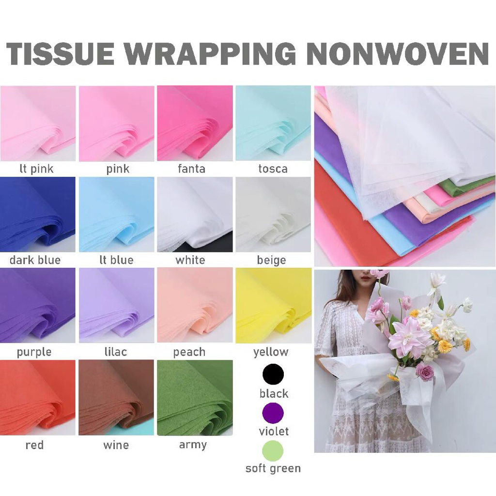 

{5 LEMBAR KERTAS TISSU | KERTAS WRAP BOUQUET BAHAN TISSU