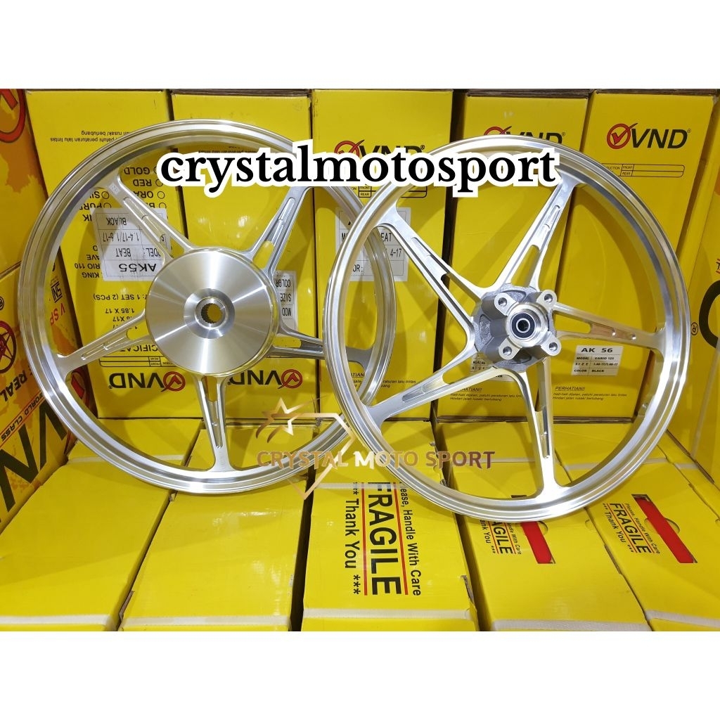 Velg Vnd AK 558 Ring 17 Vario 110/ Beat/ Scoopy/ Spacy  F 140x17 & R 140x17 Velg Racing AK558 Vario1