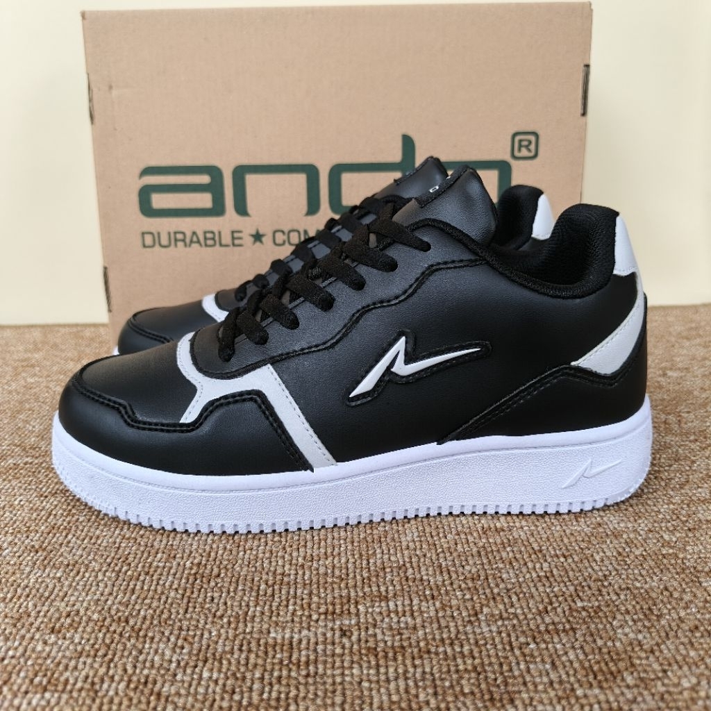 Sepatu Ando kyunhu hitam putih black white