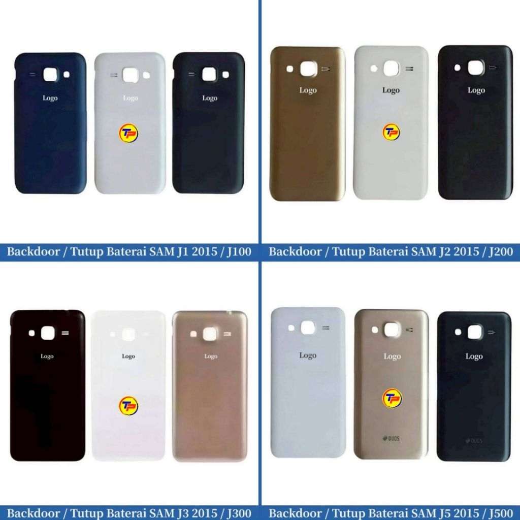 Backdoor - Tutup Baterai Samsung J1 2015 - J100 - J2 2015 - J200 - J3 2015 - J300 - J5 2015 - J500