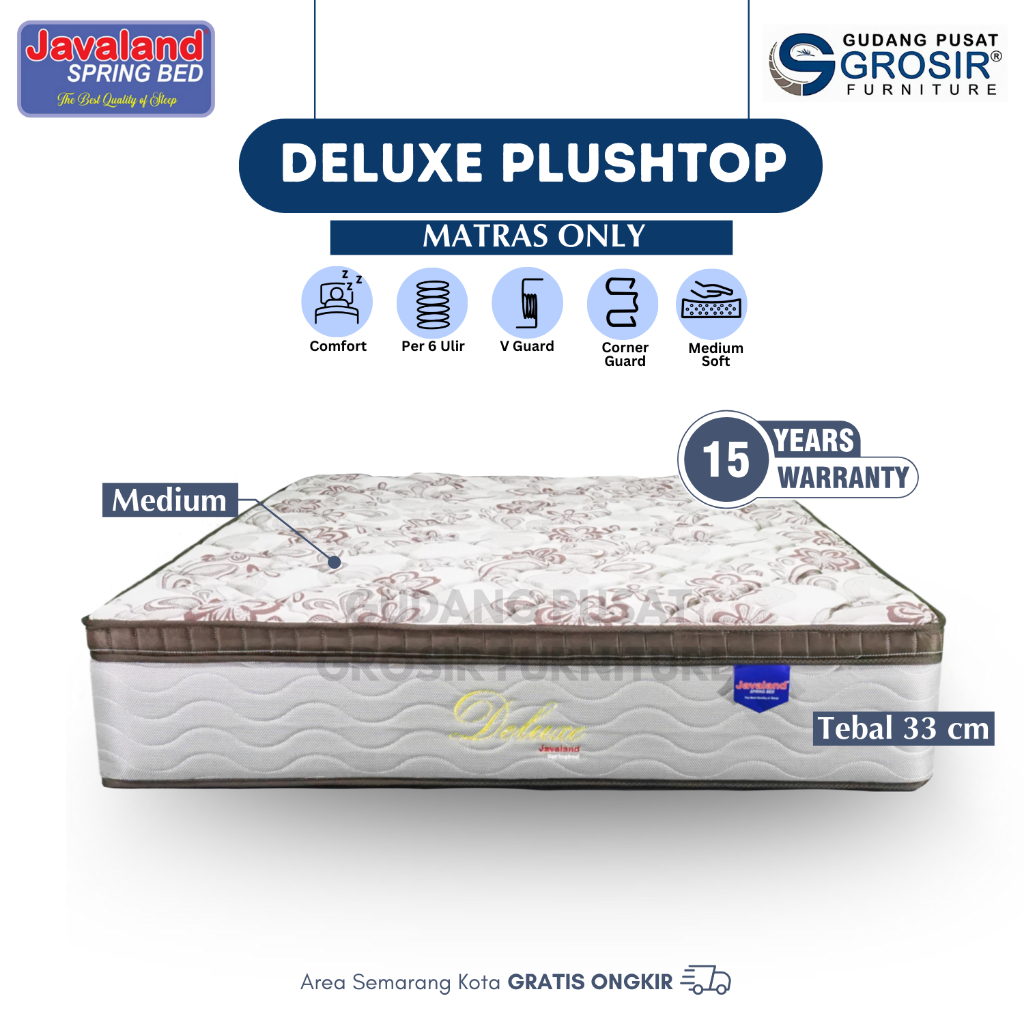 JAVALAND SPRINGBED DELUXE PLUSHTOP MATRAS ONLY