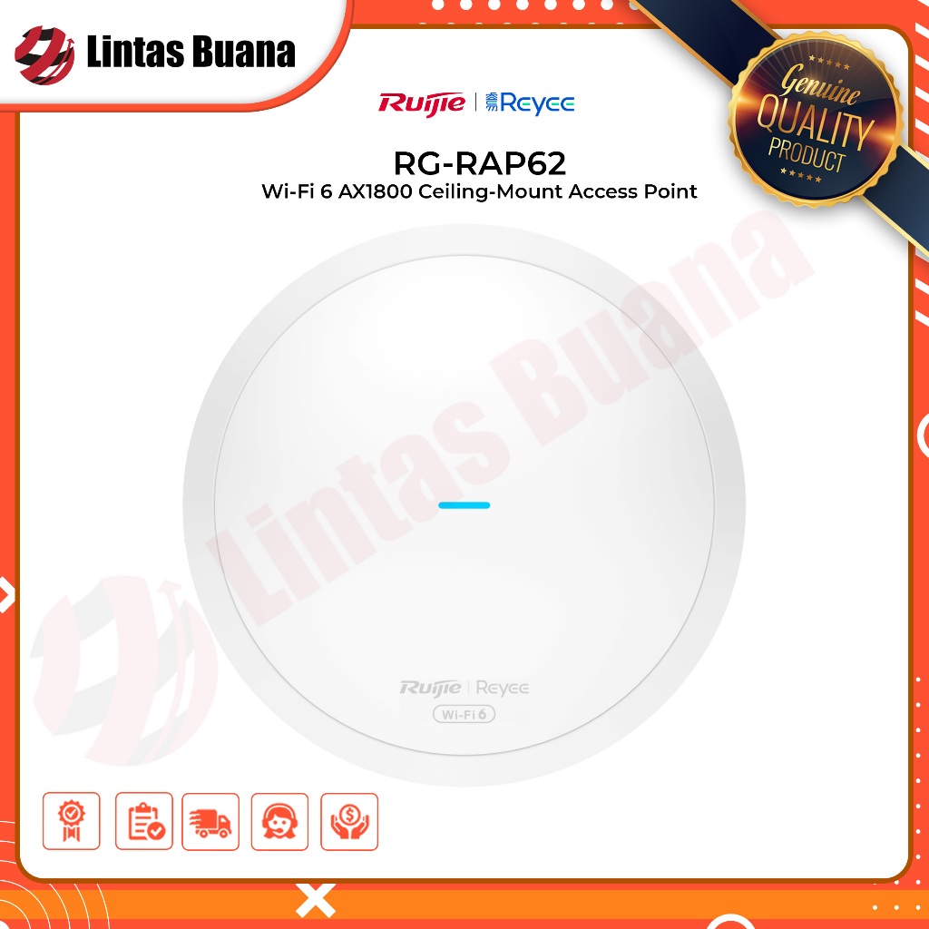 RUIJIE RG-RAP62 Wi-Fi 6 AX1800 Ceiling-Mount Access Point