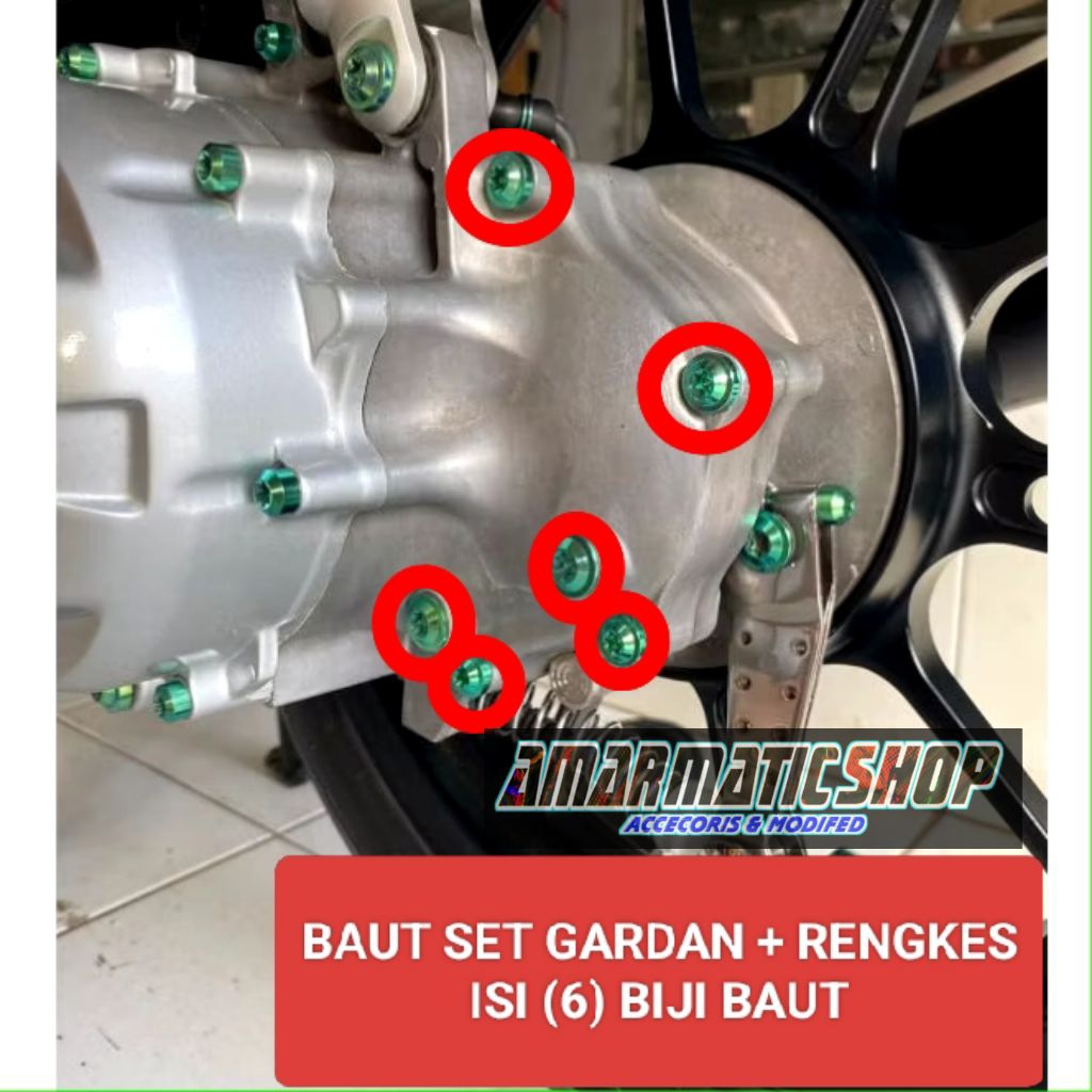 baut titanium oli gardan baut set gardan honda vario 110 scoopy beat original vietnam