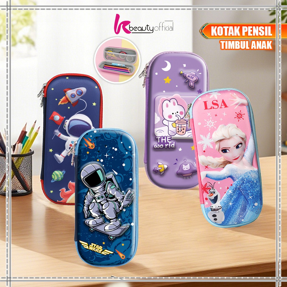 

KB-A39 Kotak Pensil 3D Karakter Timbul Tempat Pensil Anak Sekolah TK / Tempat Penyimpanan Alat Tulis Anti Air Import