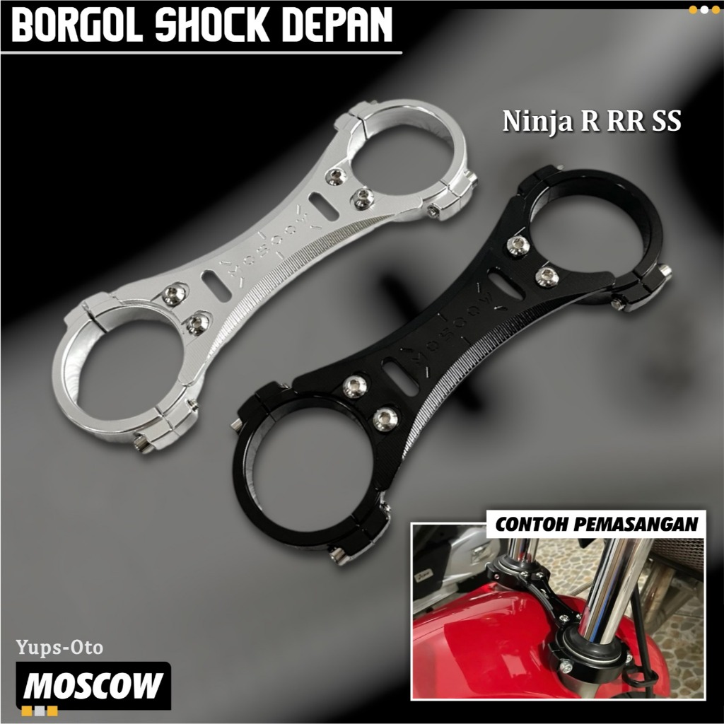 Stabilizer Fork Full Cnc Stabilizer Shock Depan Ninja 150 R RR SS Gembok Bottom Shock Ninja 150 R RR