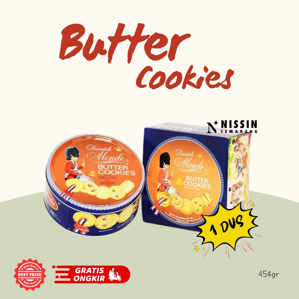 

Monde Butter Cookies 454gr Danish Monde Butter Cookies 1 KARTON Isi 12 Kaleng