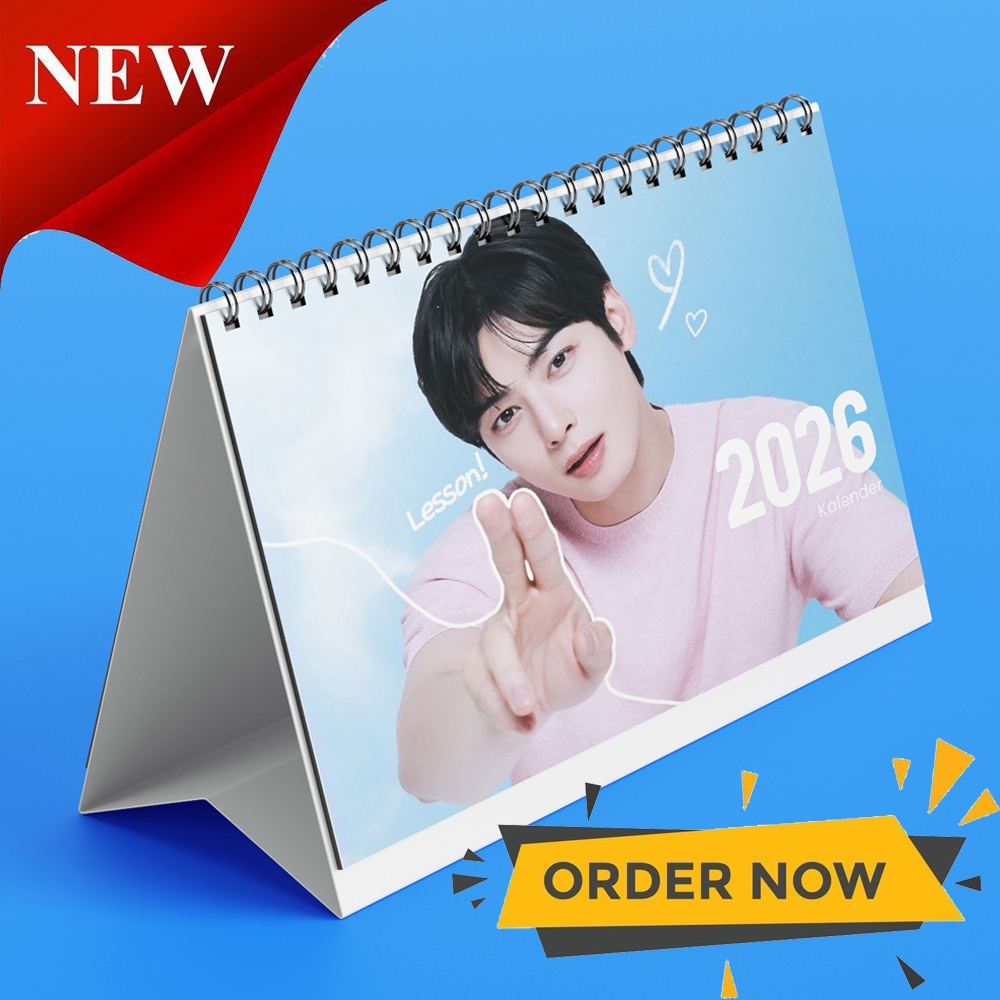 

A&M Kalender Cha Eun Woo Kalender Meja Kalender 2026 Kalender K-POP