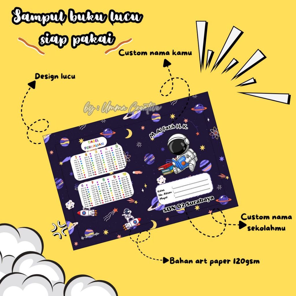 

Sampul Buku Anak Laki Laki Custom - Series A