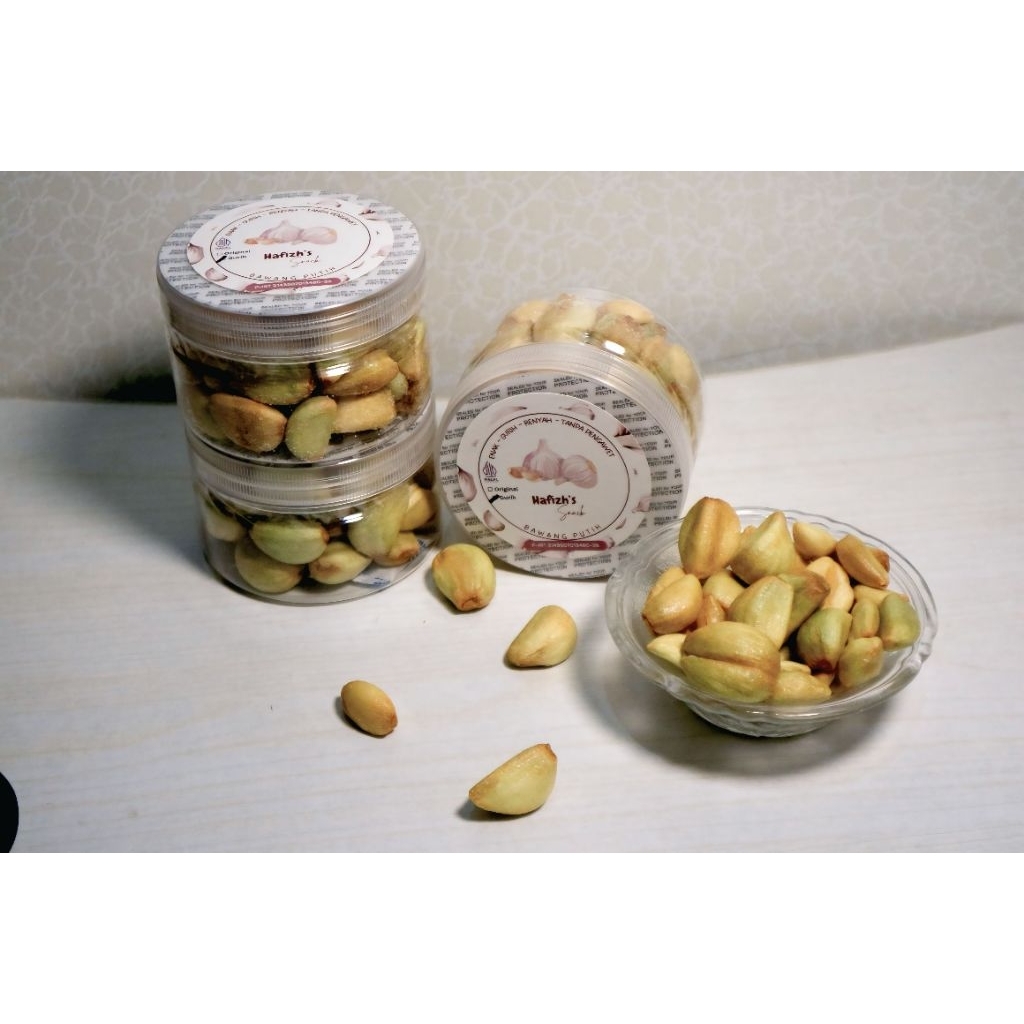 

Kripik Bawang Putih Utuh VIRALL 300ML Rasa Gurih