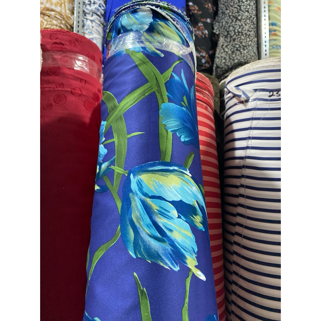 Kain Satin Motif - Silk Motif - Dress Silk - Satin Garmend- Meteran