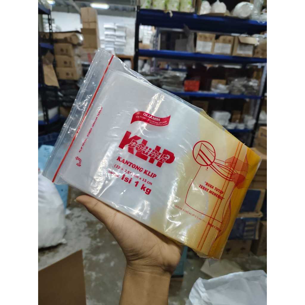 Double Seal Ziplock Bag - Semua Ukuran - Plastik Klip / Plastik Makanan perlengkapan 1kilo 1kg