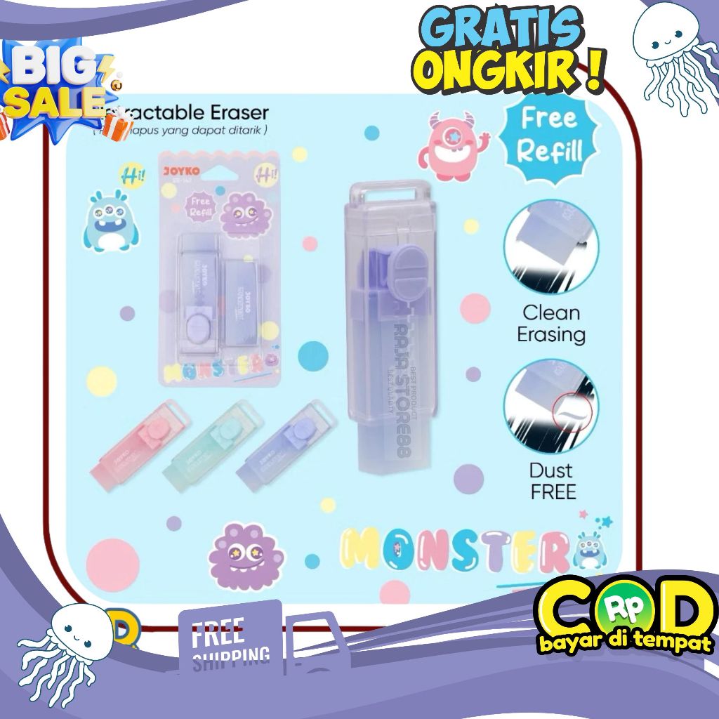 

Penghapus Eraser Joyko ER-147 Hi Monster / Penghapus