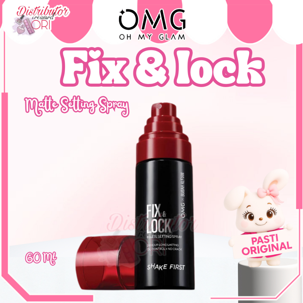 OMG Fix & Lock Matte Setting Spray 60 Ml / Distributor Cream Ori