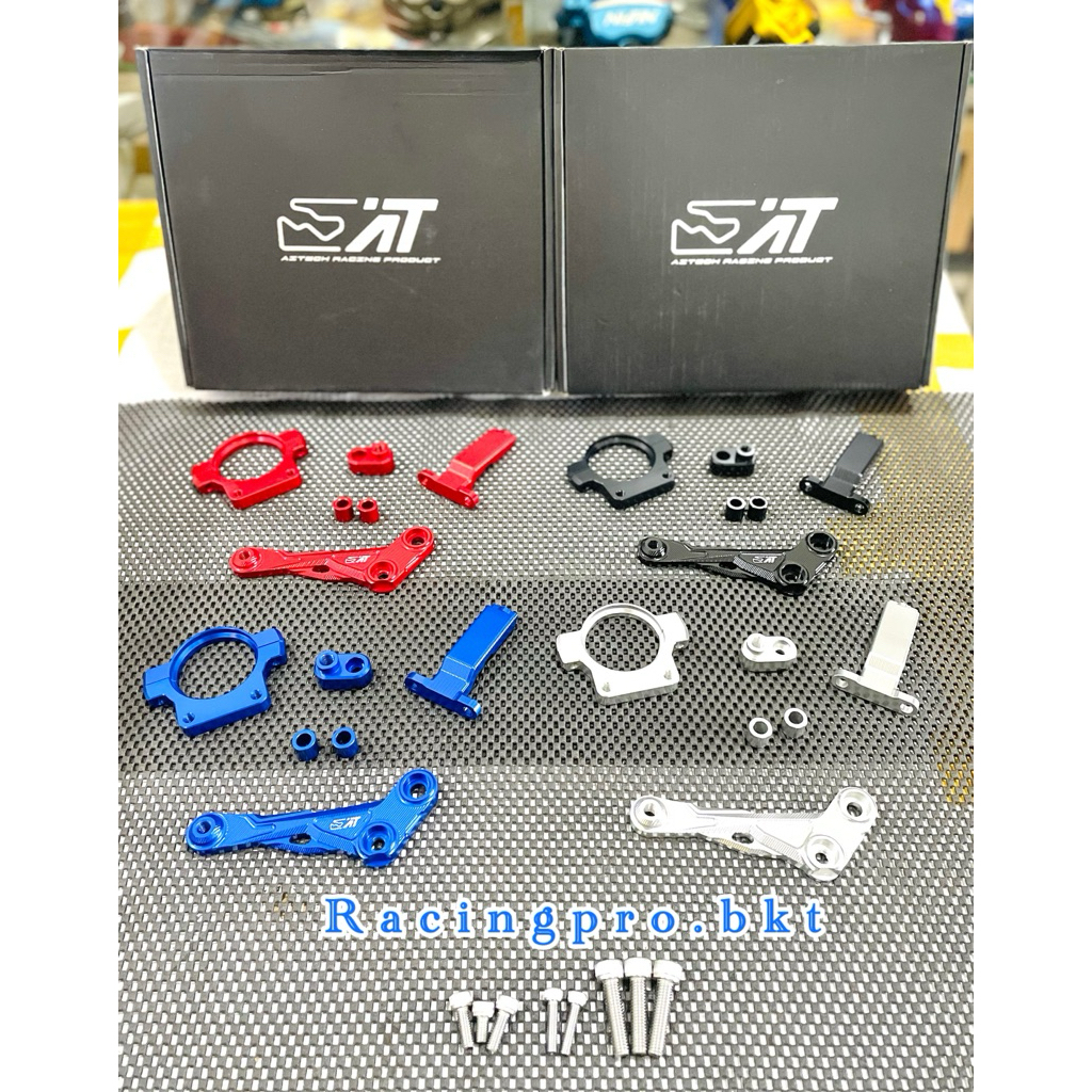 Breket Stabilizer CNC RX King original Aitech baru/ breket CNC hitam/silver rx king Aitech