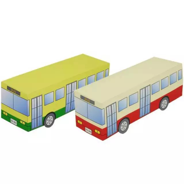 Papercraft Cetak Pola Kertas Double Bus