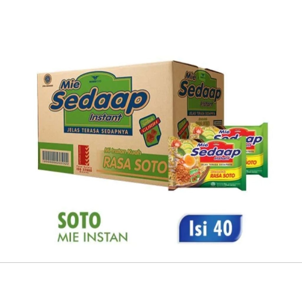 

Mie Sedaap Kuah Rasa Soto 75 gr [ 1 Dus isi 40 Pcs ]