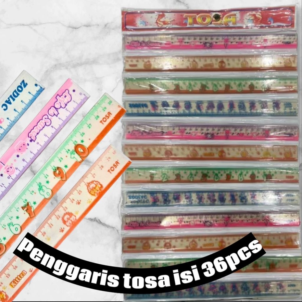 

Penggaris 30cm Tosa 1renceng isi 36pcs