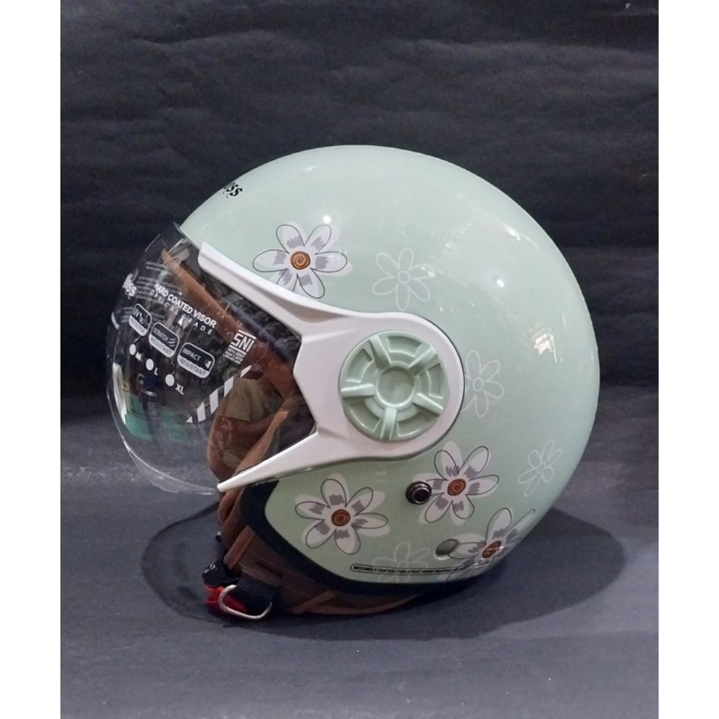HELM CARGLOSS YRH HIJAB  MOTIF FLOWER  - HELM MODEL PILOT