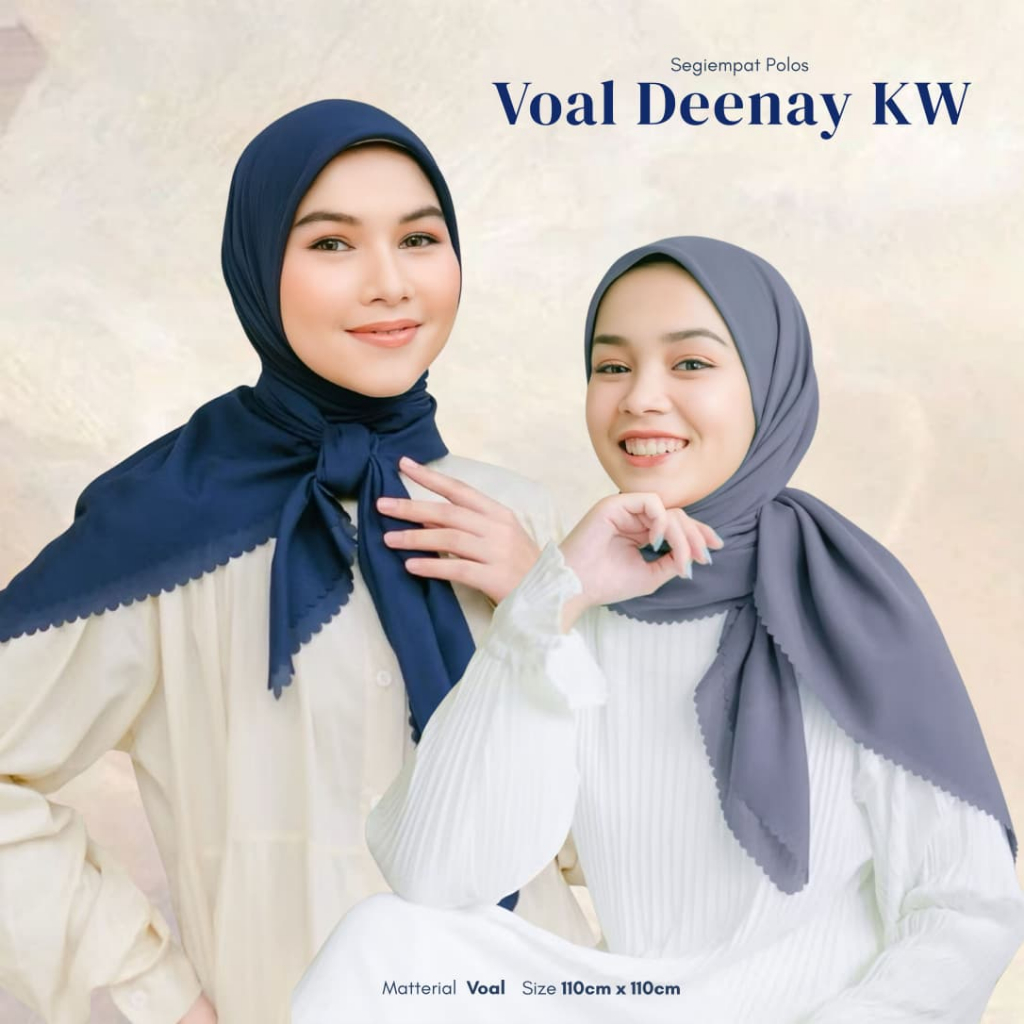 Kerudung Polos Jilbab Segi Empat Hijab Daily Segi Empat Voal Polos – Deenay KW