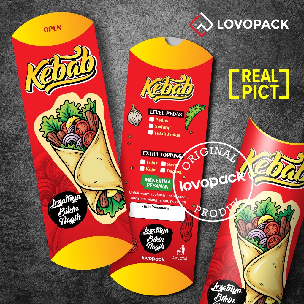 

Dus Kebab Premium Merah All Size - Lovopack