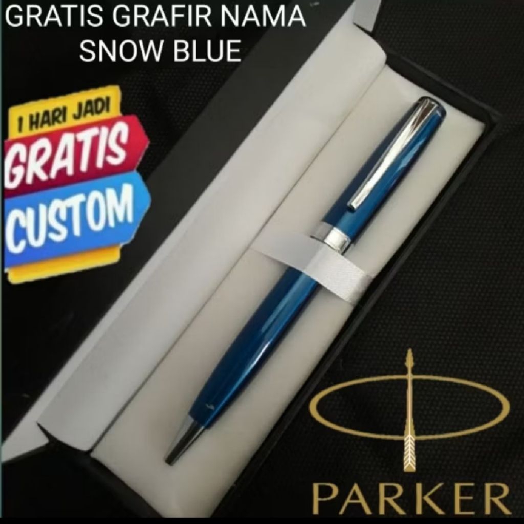 

Ballpoint Mewah Exlusive Rotary System Snow Blue Gratis Grafir Ukir Nama Dan Box Exlusive