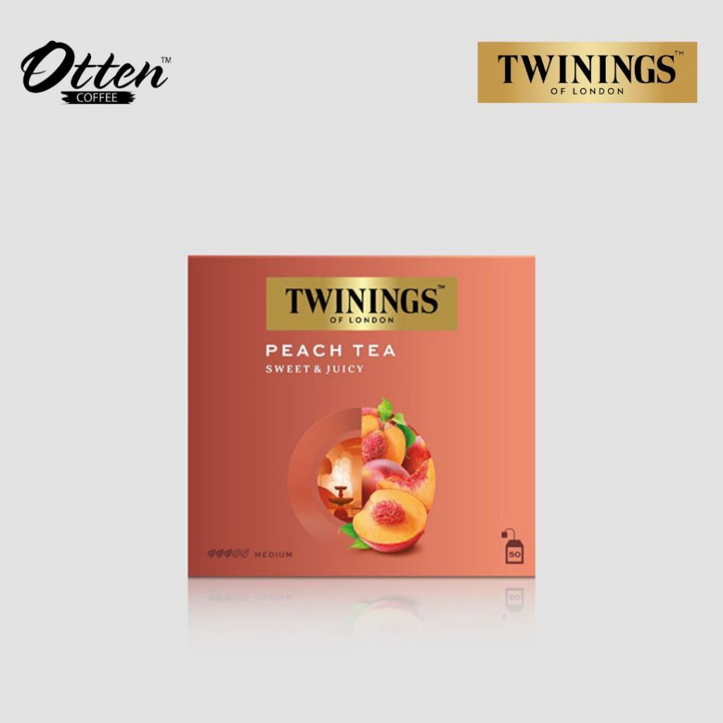 

Twinings - Peach Tea 50x2gr / Teh Celup Rasa Peach Flavoured Tea