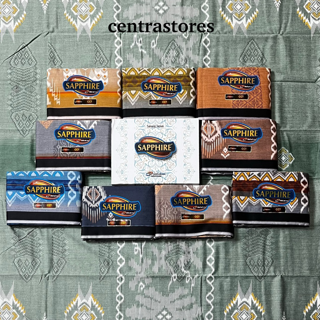 Sarung Sapphire CCT Grosir 10 PCS Premium Rayon Timbul Kembang Original
