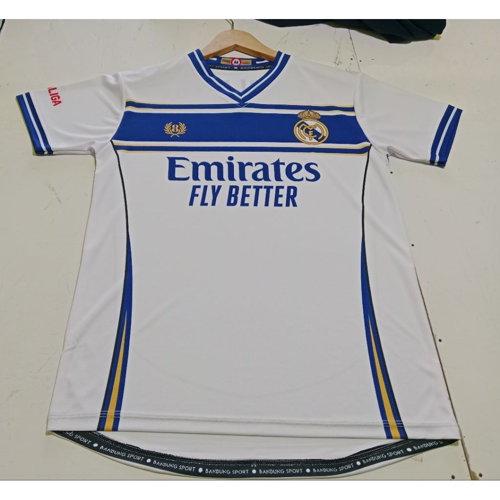 FERABLE Jersey Retro Madrid full printing Jersey Retro Real Madrid Jersey Madrid Kerah V Jersey Madr