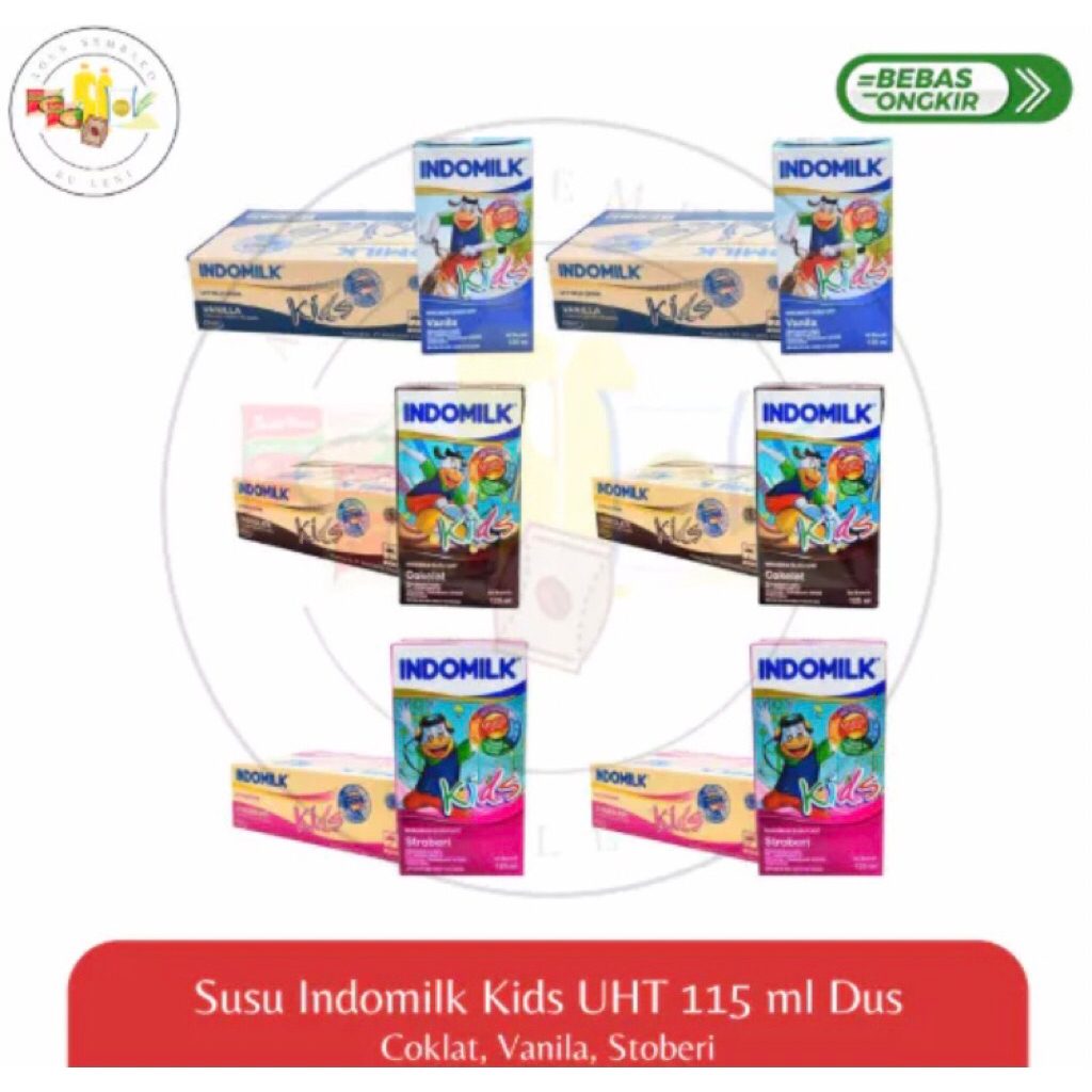 

Susu Indomilk Kids Susu UHT Kid 115ml Per 1 karton/ dus