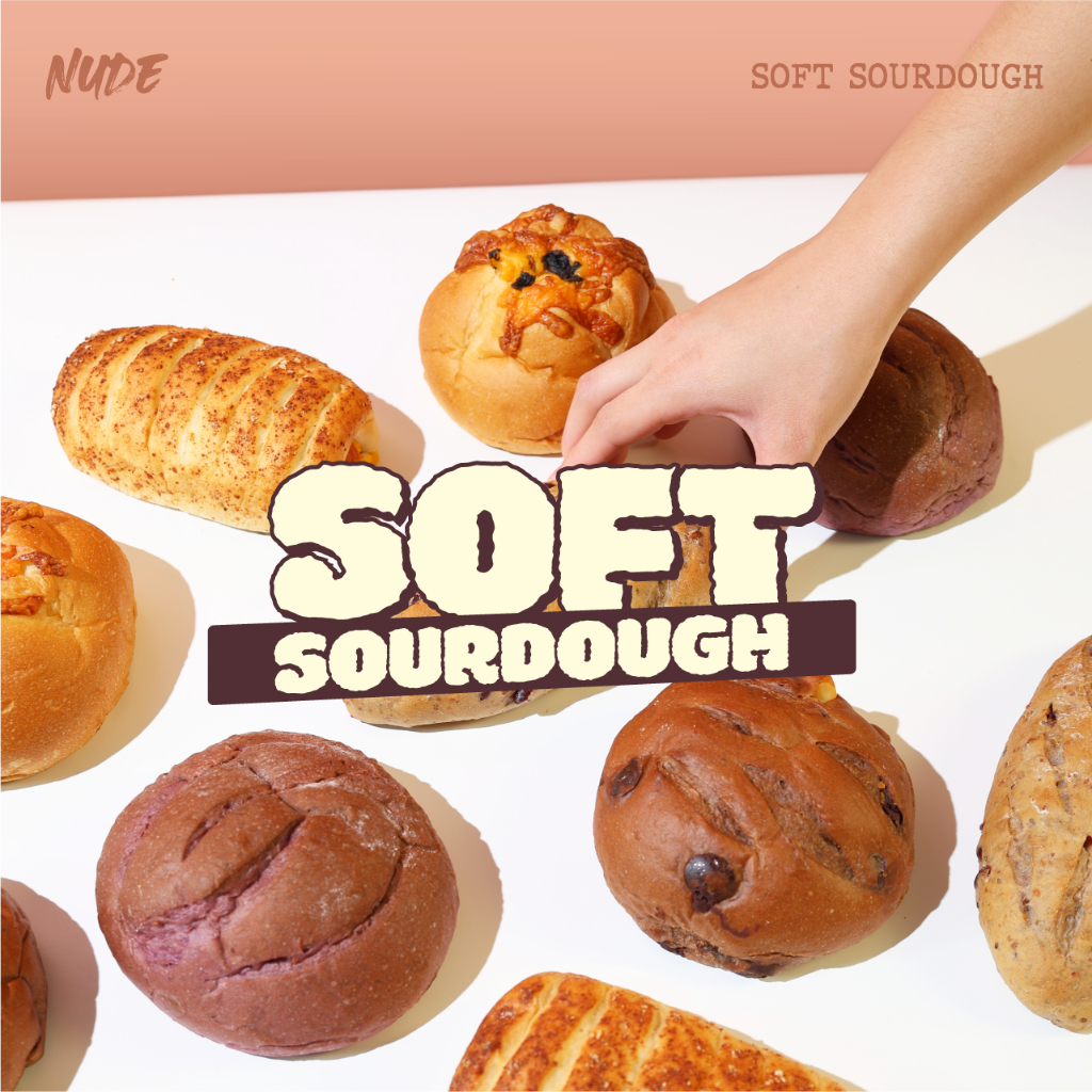 

NUDE Soft Sourdough | Whole wheat, Egg FREE, Less gluten, Natural wild yeast - Healthy Bread