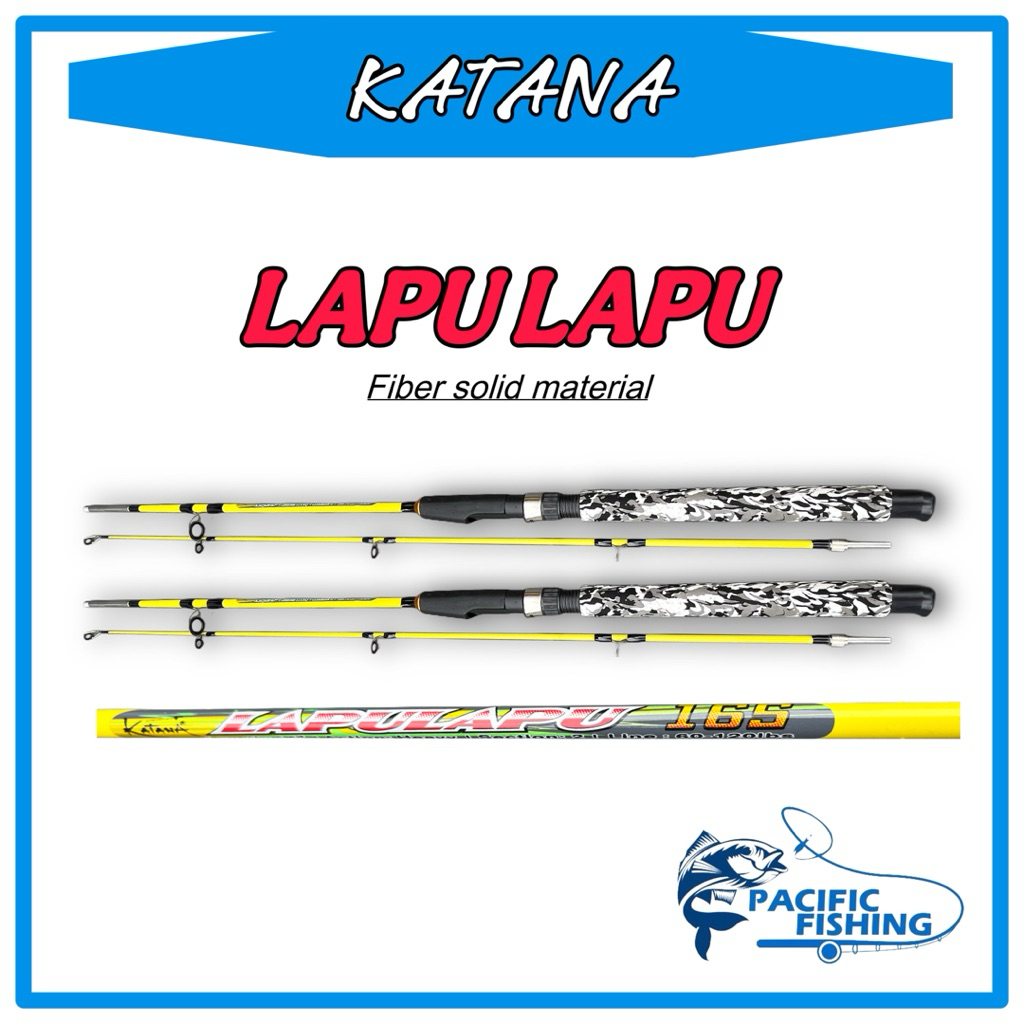 JORAN SAMBUNG DUA KATANA LAPULAPU 165CM 180 CM SHOCK DRAT FIBER SOLID MEDIUM HARD