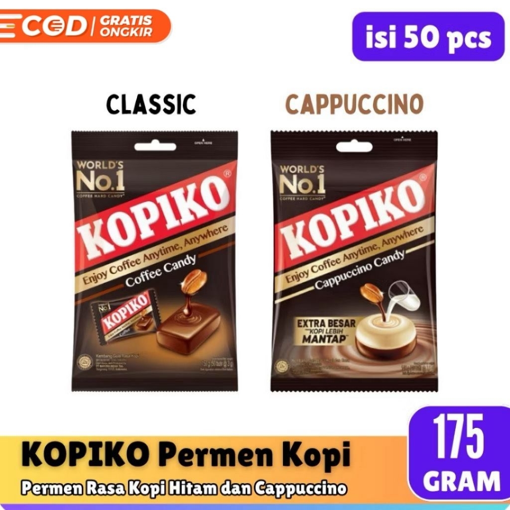 

KOPIKO Extra Besar (isi 50 butir) Permen Rasa kopi No 1 di Dunia