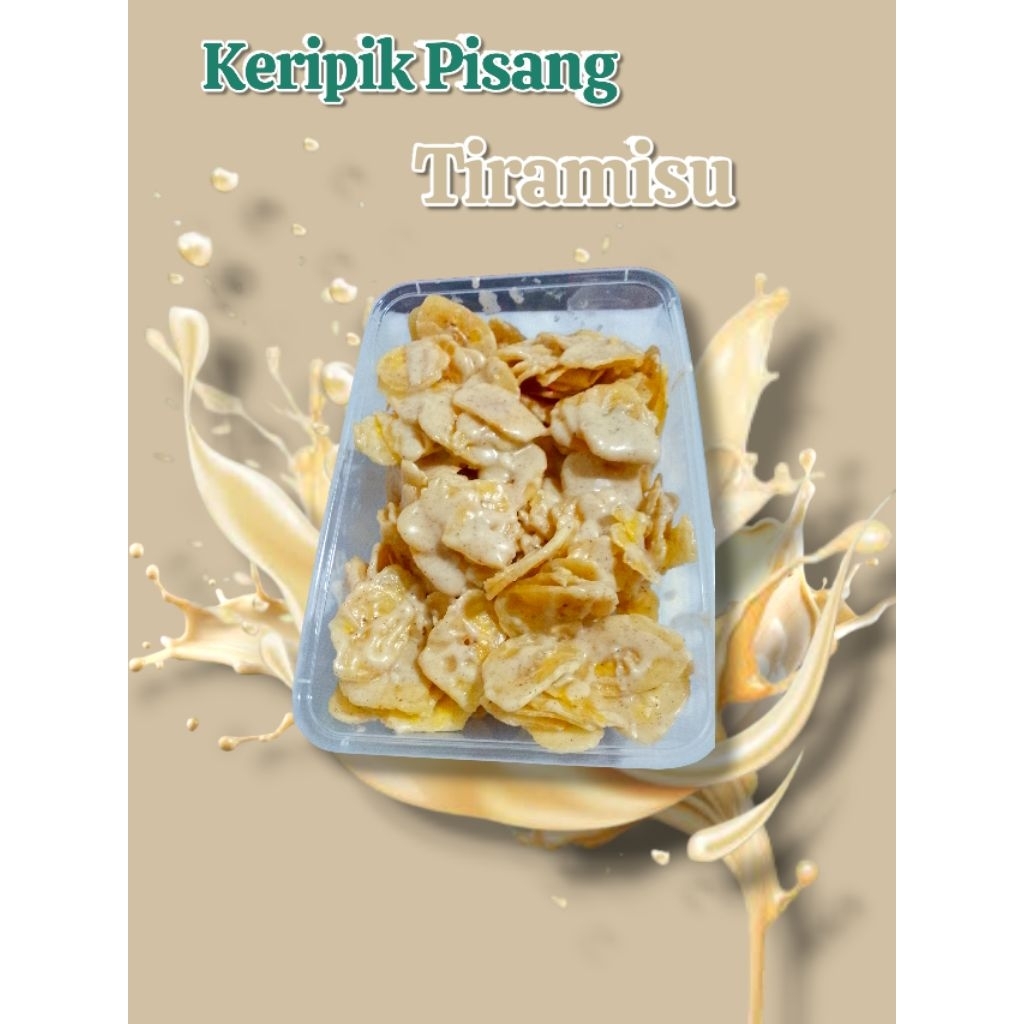 

Keripik Pisang Tiramisu 160gr – Camilan Renyah Manis Rasa Kopi Cokelat